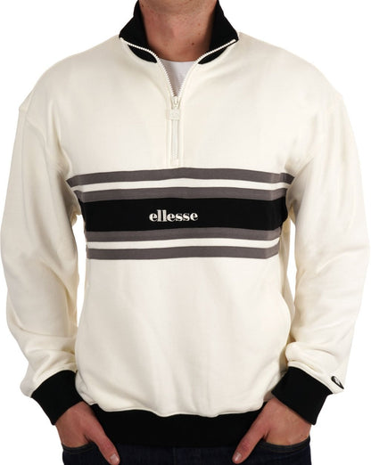 Ellesse – Cossoine – Oberteil mit 1/2 Reißverschluss in Off-White