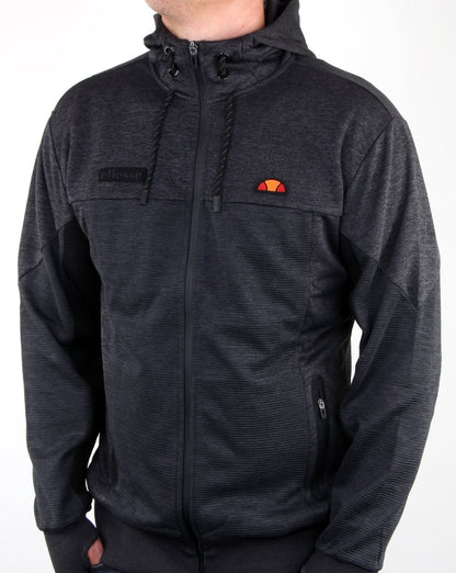 Ellesse – Courage – Kapuzenpullover in Schwarzmeliert