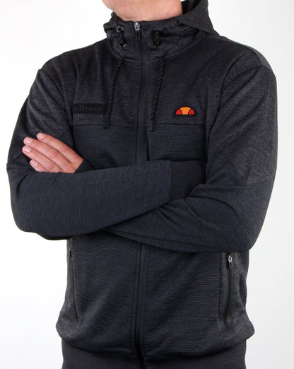 Ellesse – Courage – Kapuzenpullover in Schwarzmeliert