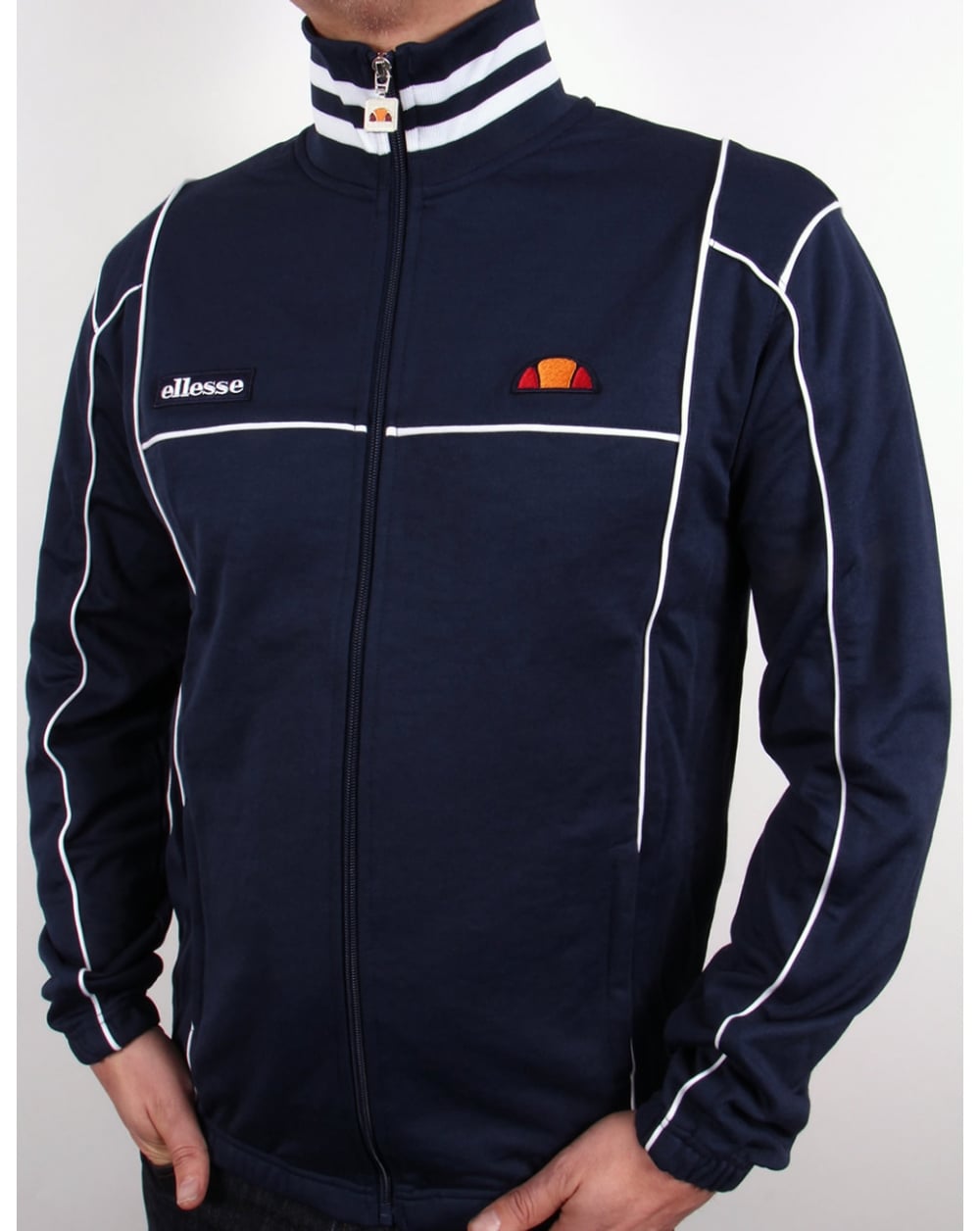 Ellesse – Dolamiti – Trainingsjacke in Marineblau 