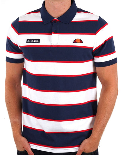 Ellesse Dyer Gestreiftes Poloshirt Marineblau/Weiß