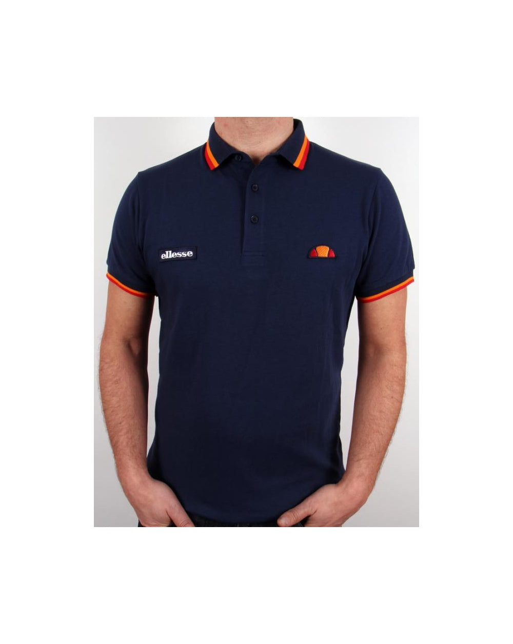Ellesse Elite Tipped Polo Shirt Navy