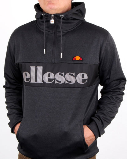 Ellesse – Emiro Qtr – Kapuzenjacke mit Reißverschluss, Graphitmeliert