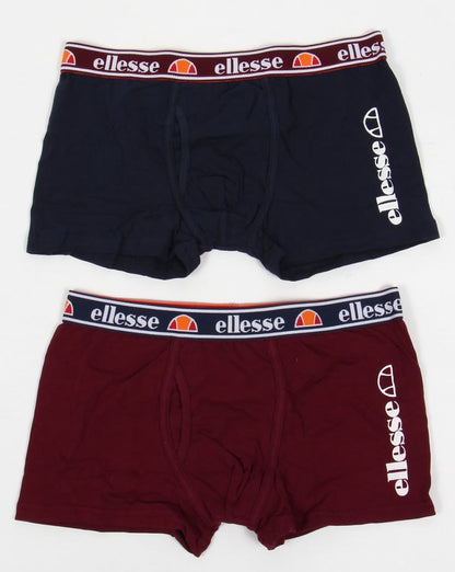 Ellesse Foglia Boxershorts Doppelpack Marineblau/Burgund