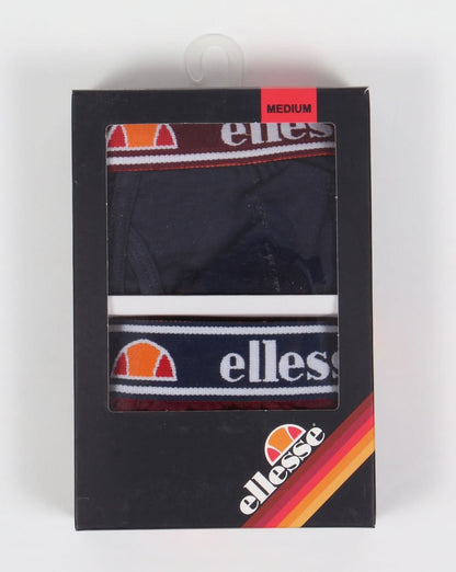 Ellesse Foglia Boxershorts Doppelpack Marineblau/Burgund