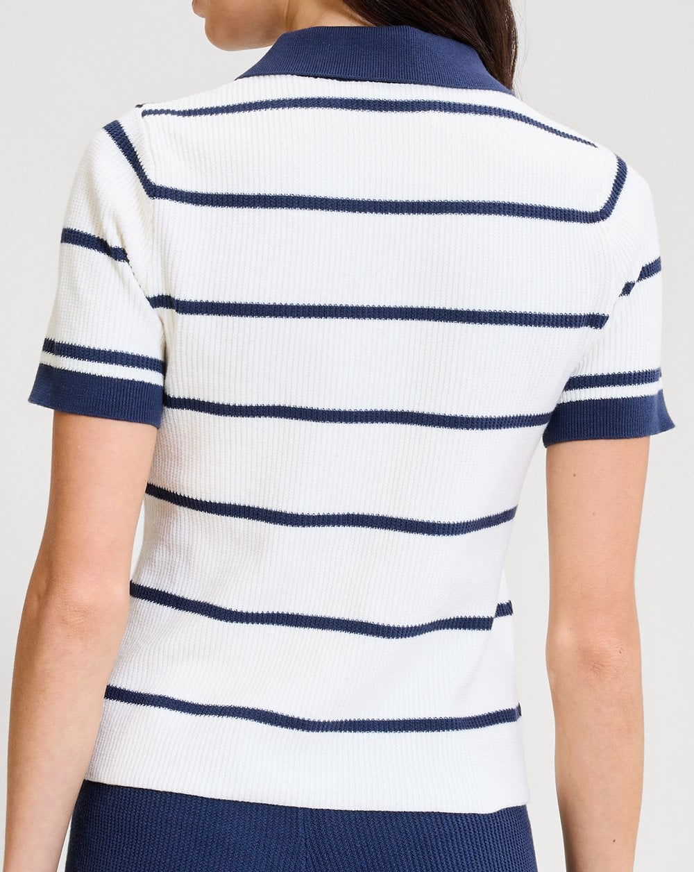 Ellesse Framura Strickpolo Off-White/Dunkelblau