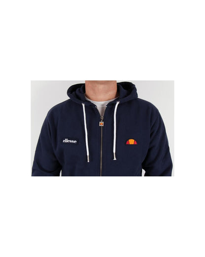 Ellesse – Kapuzenjacke mit durchgehendem Reißverschluss in Marineblau
