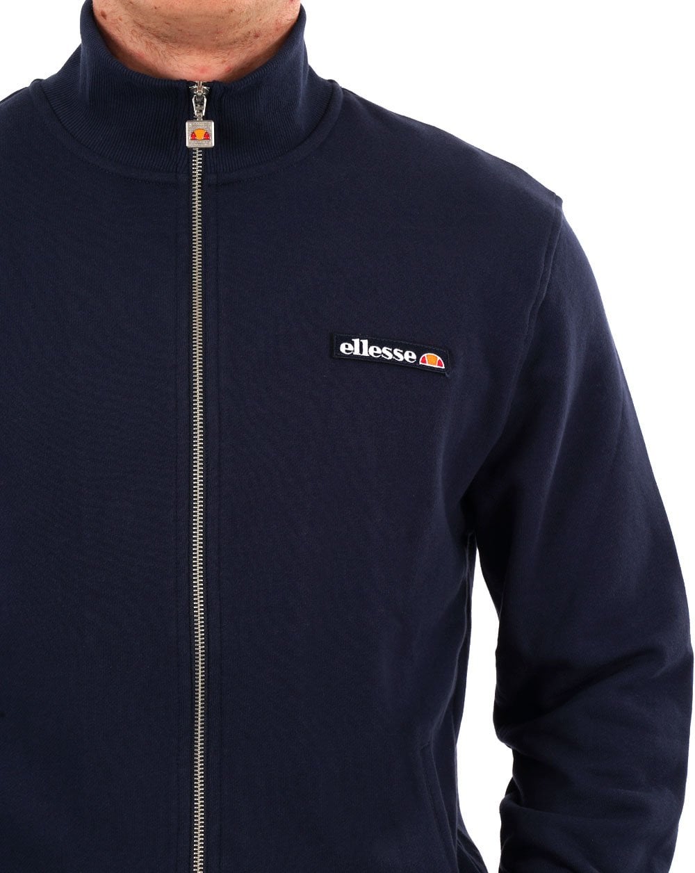 Ellesse – Trainingsjacke mit durchgehendem Reißverschluss in Marineblau