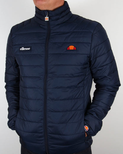 Ellesse – Trichter-Bubble-Jacke in Marineblau