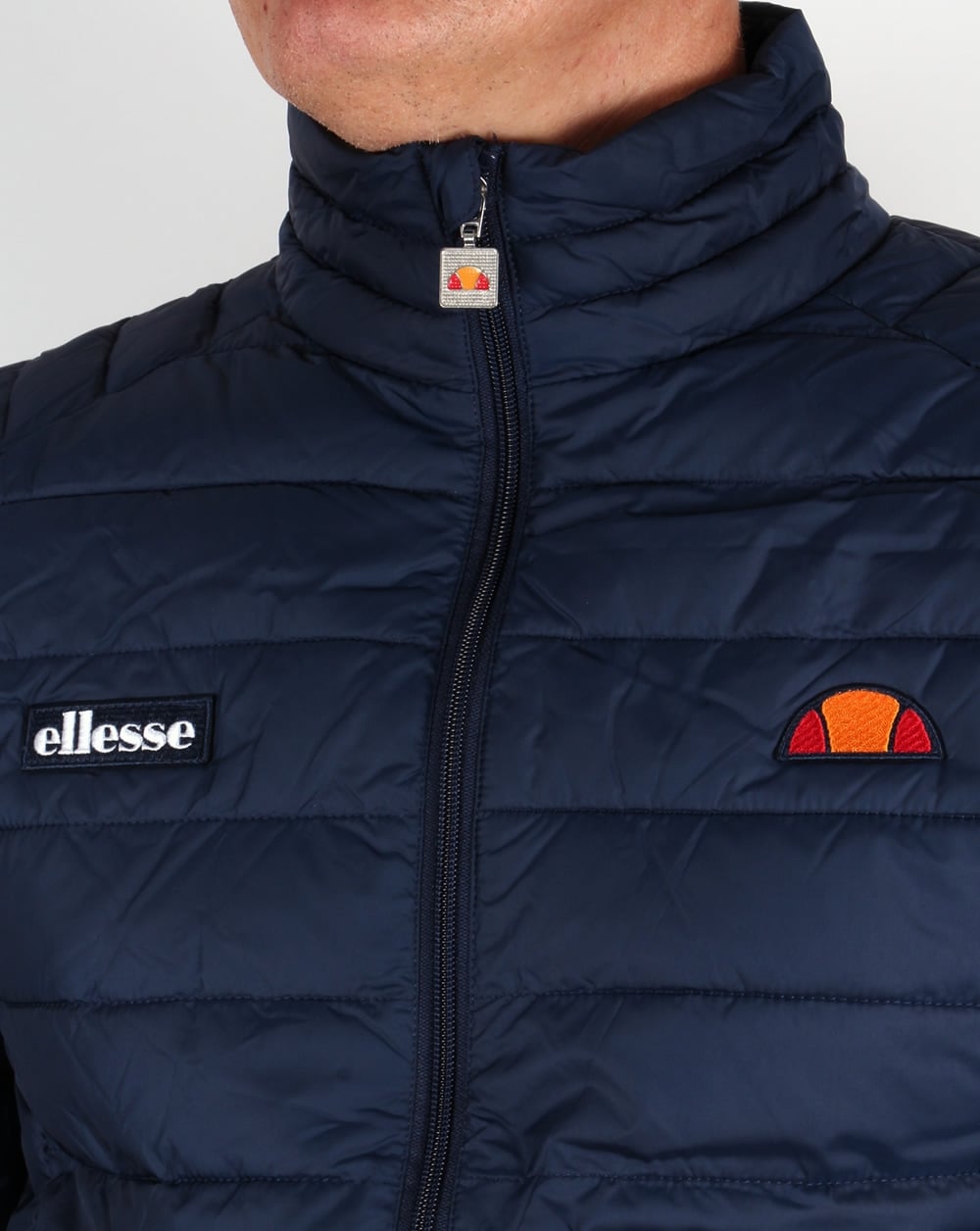Ellesse Funnel Bubble Jacket Navy