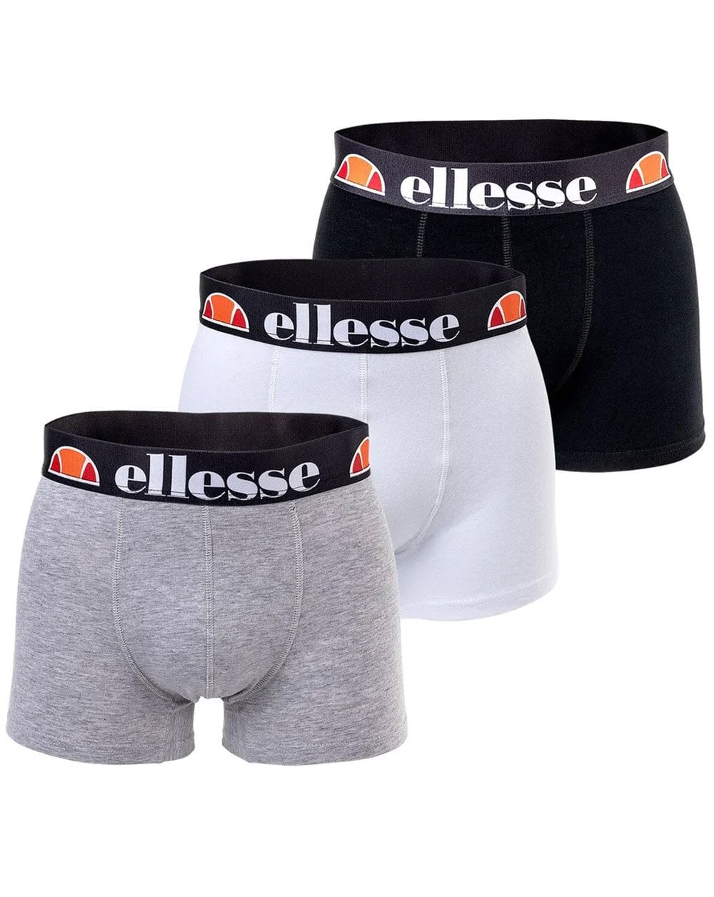 Ellesse Grillo Trunks (3er-Pack) Schwarz/Grau/Weiß