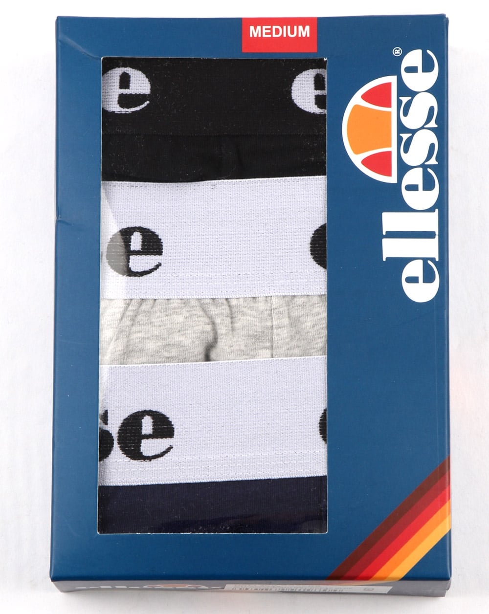 Ellesse Hali Triple Pack Boxers Black/grey/navy