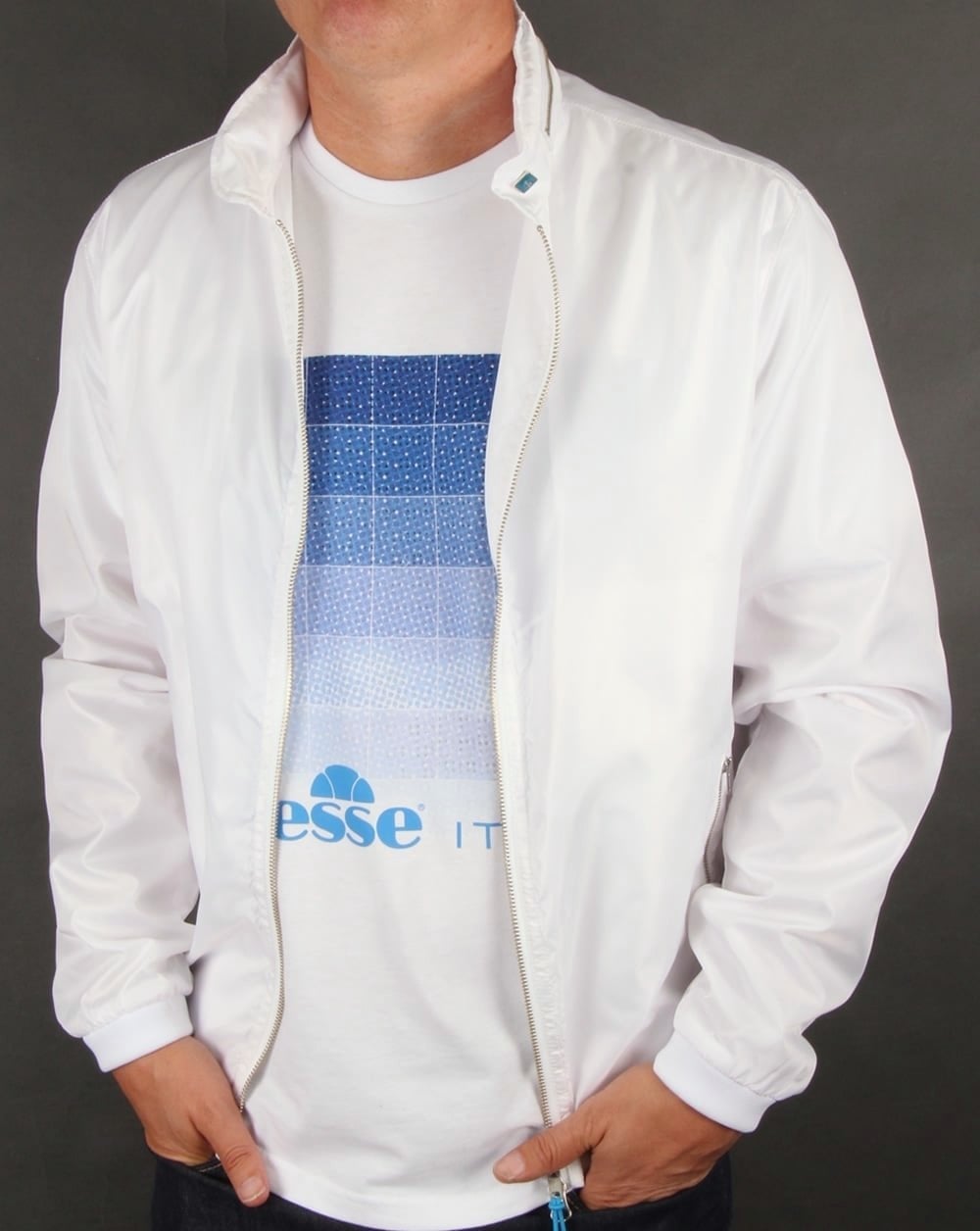 Ellesse Italia Apuan Bomber Jacket White