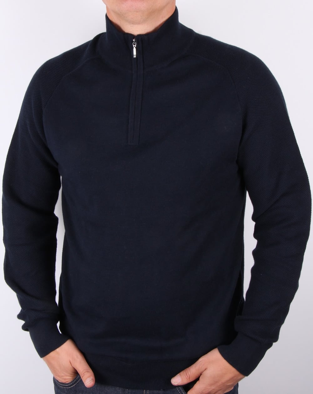 Ellesse – Italia – Pullover mit Reißverschluss in Marineblau