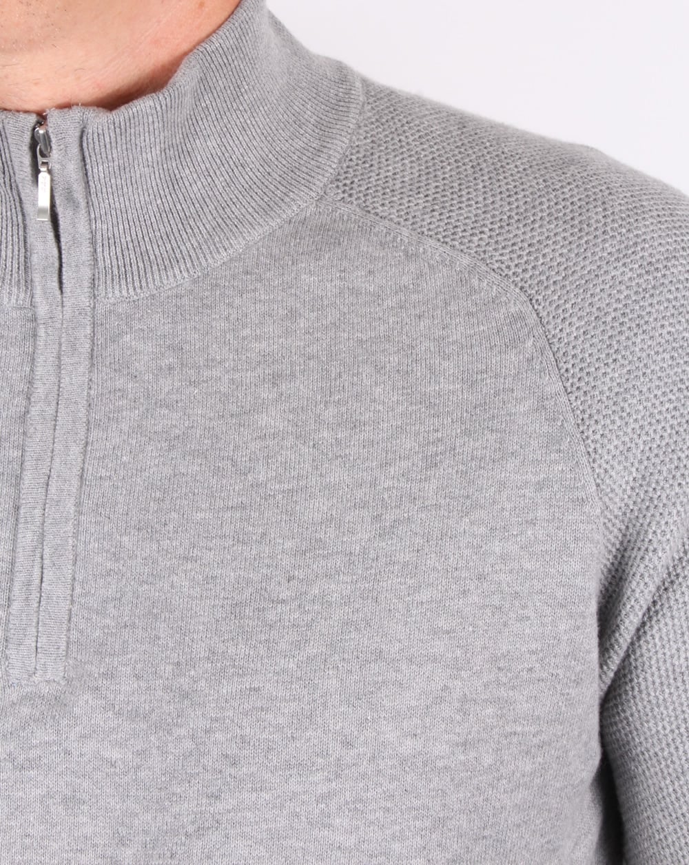 Ellesse Italia Qtr Zip Silbergrau
