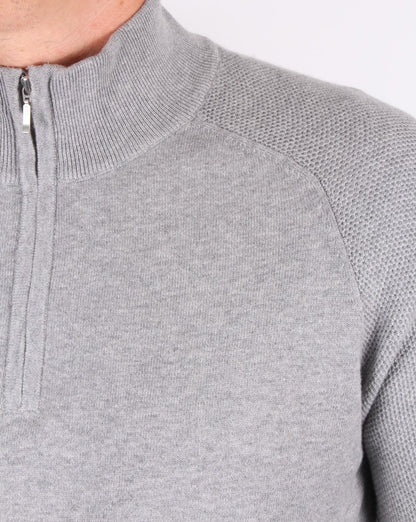 Ellesse Italia Qtr Zip Silbergrau