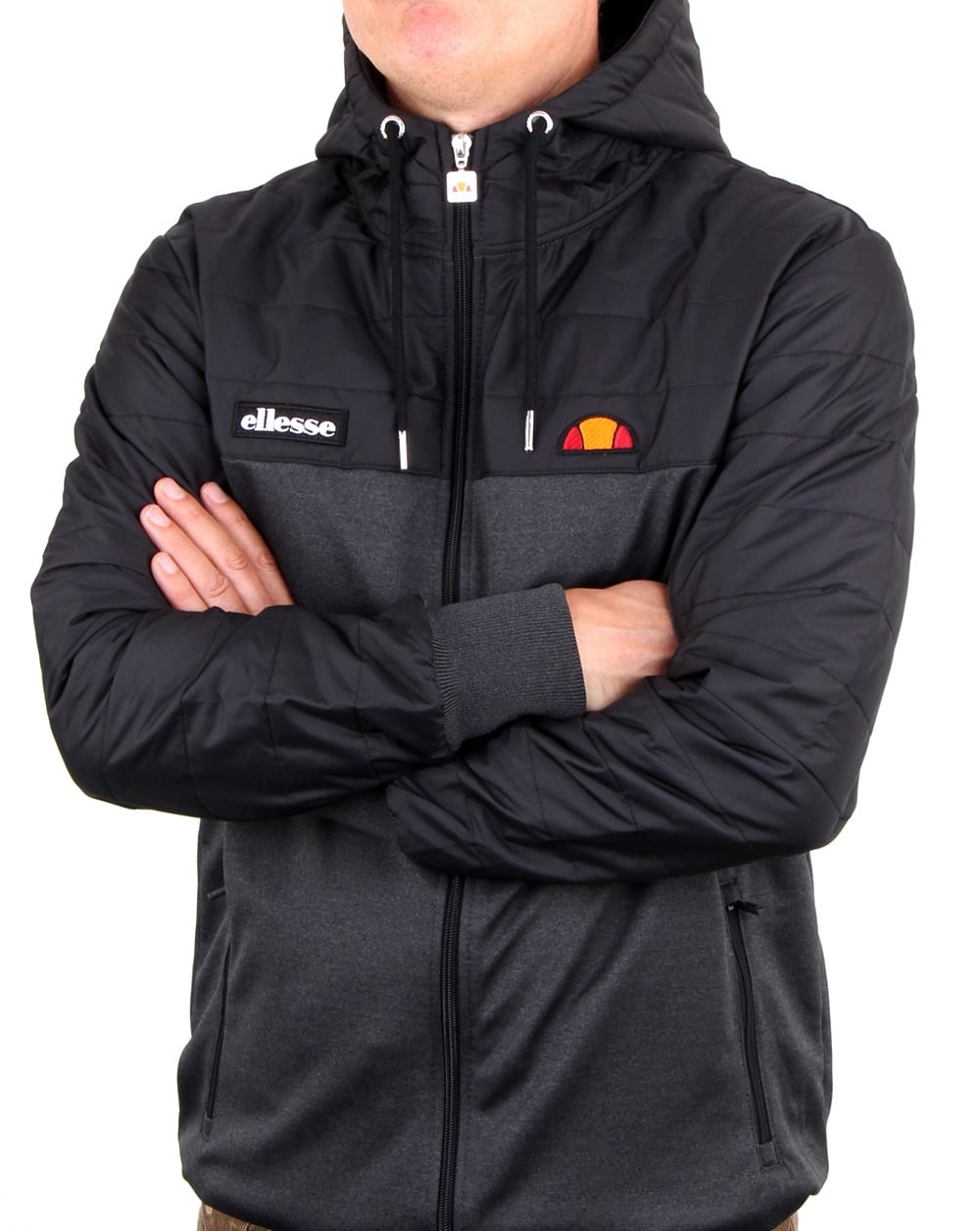 Ellesse Kalgaris Jacke Schwarz/Graphitmeliert