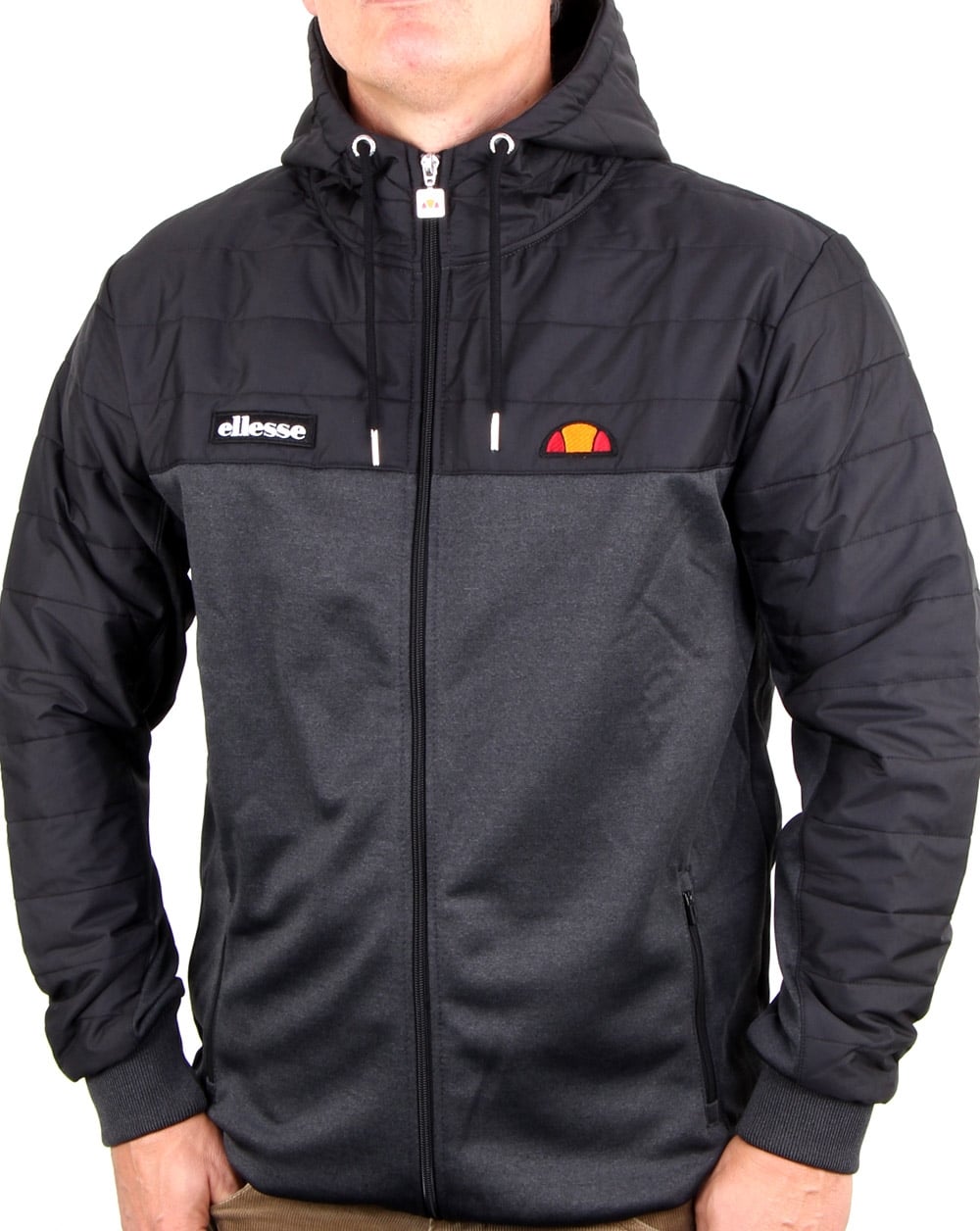 Ellesse Kalgaris Jacke Schwarz/Graphitmeliert