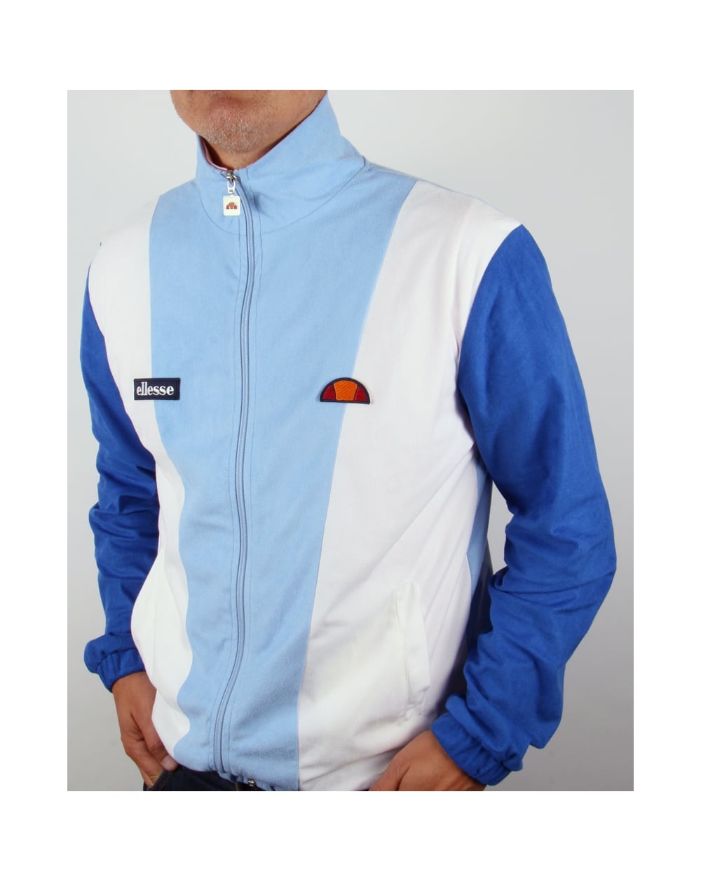 Ellesse Lanzo Premium Trainingsjacke Weiß/Himmelblau