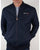 Ellesse leather look Bomber Jacket Navy