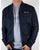 Ellesse leather look Bomber Jacket Navy