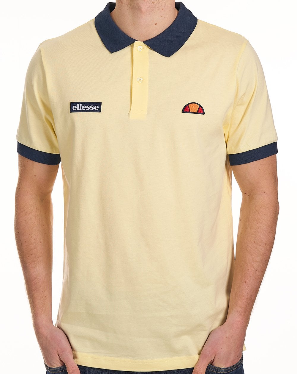 Ellesse Lessepsia Polo Shirt Light Yellow / Navy