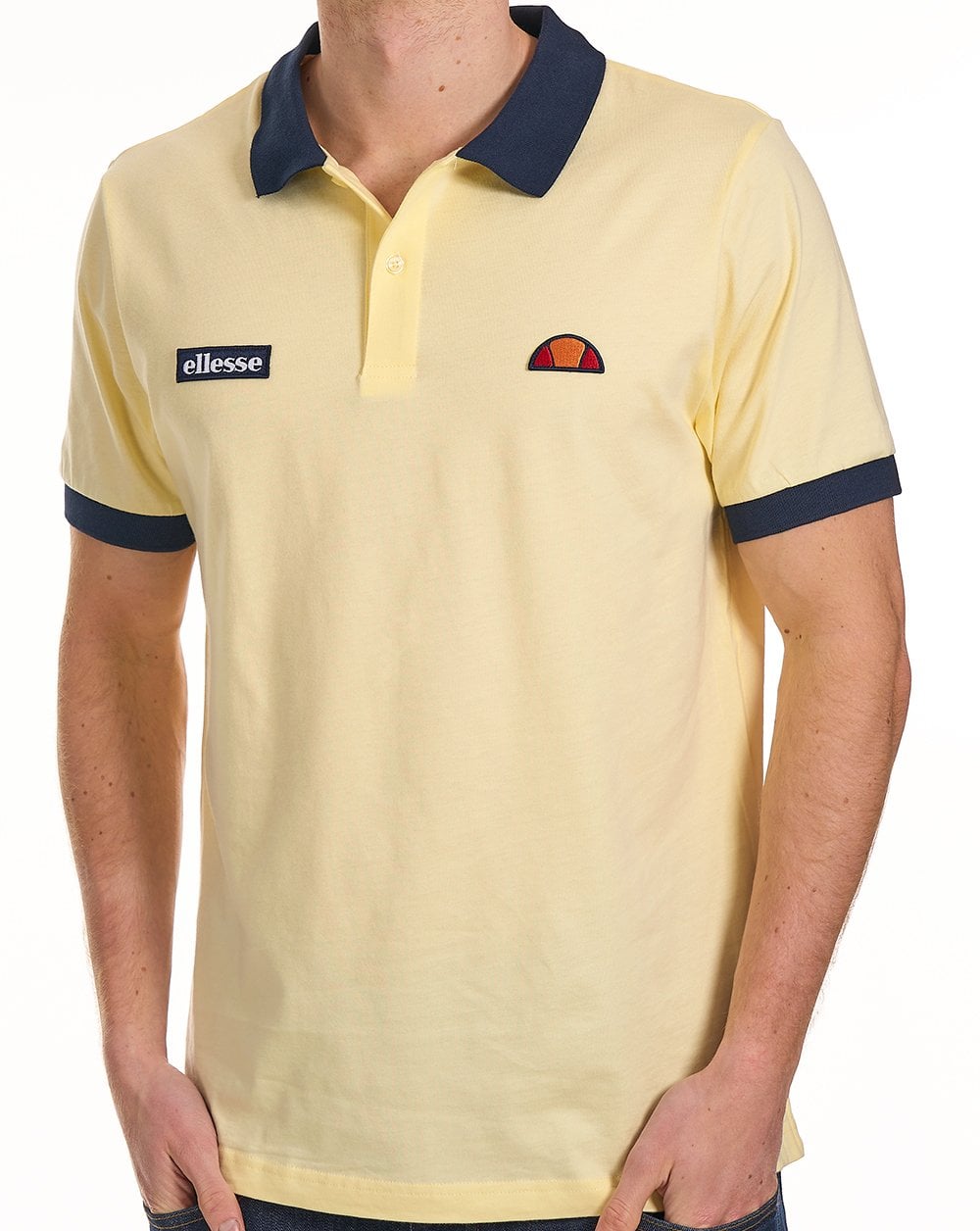 Ellesse Lessepsia Poloshirt Hellgelb/Marineblau