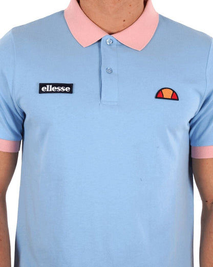 Ellesse Lessepsia Poloshirt Himmelblau/Pink