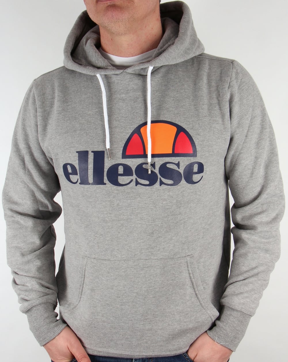 Ellesse Logo Hoody Grey Marl