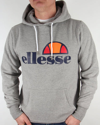 Ellesse – Kapuzenjacke mit Logo in Graumeliert
