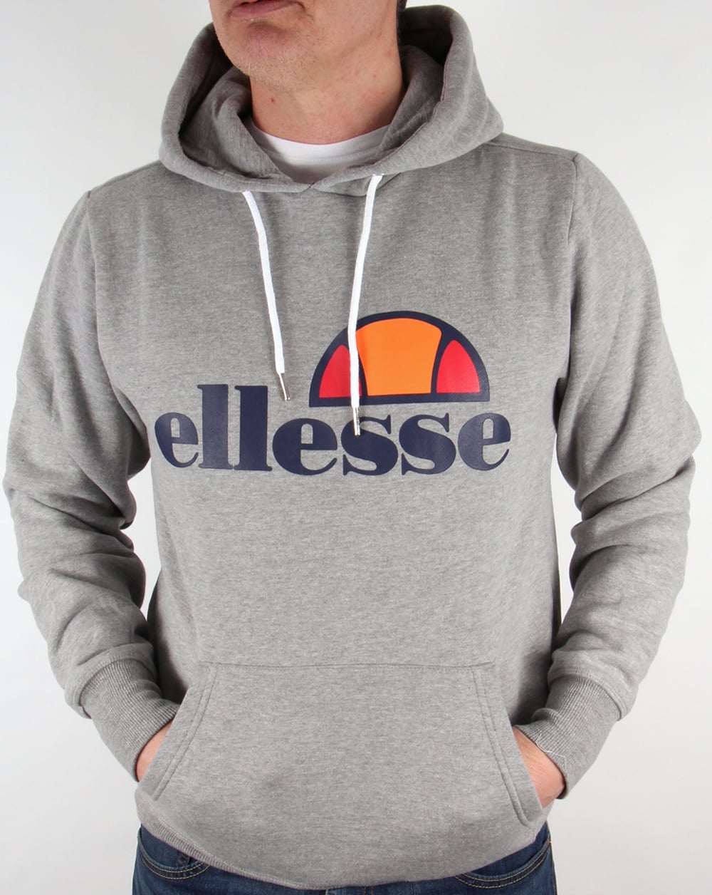 Ellesse Logo Hoody Grey Marl