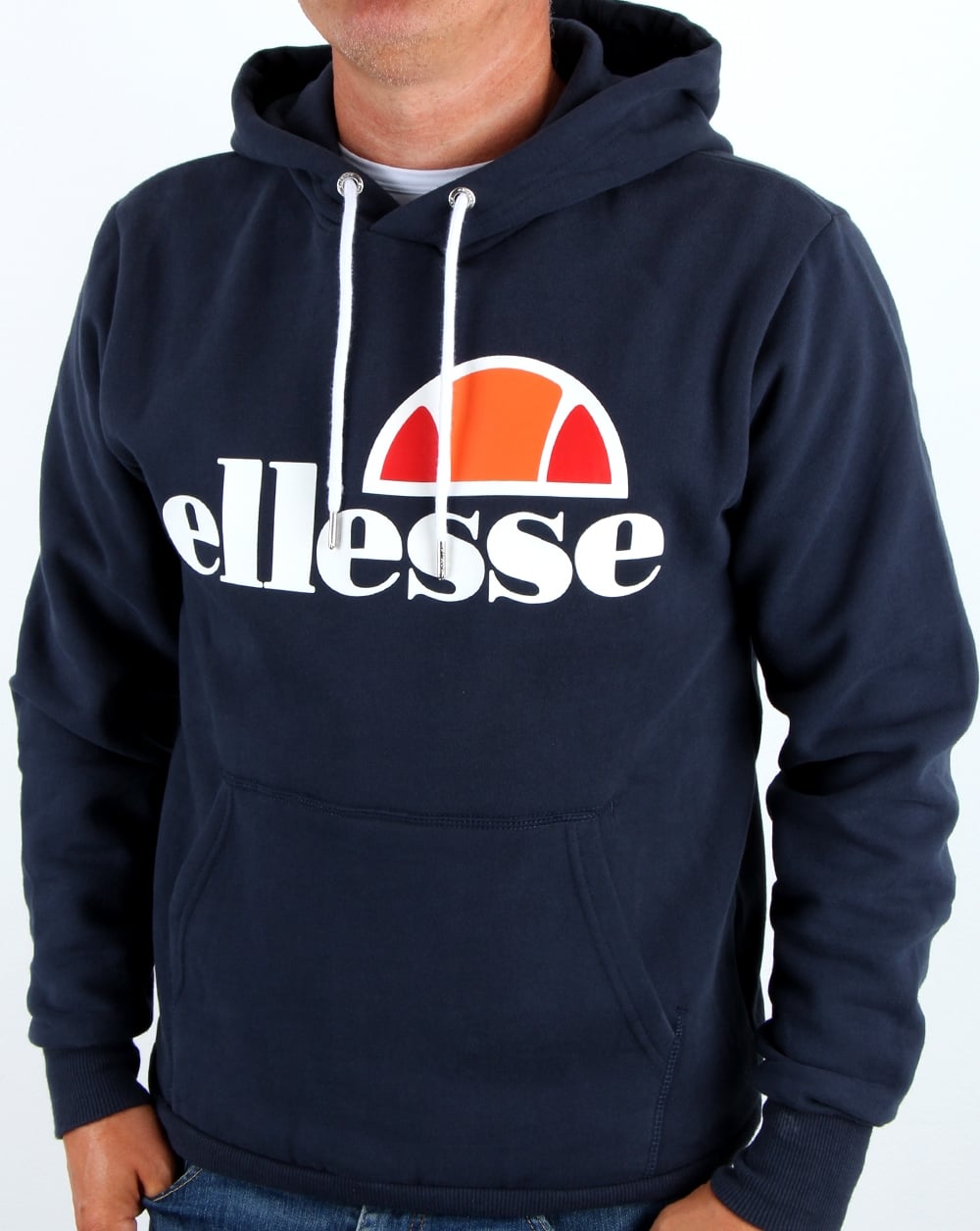 Ellesse Logo Overhead Hoody Navy