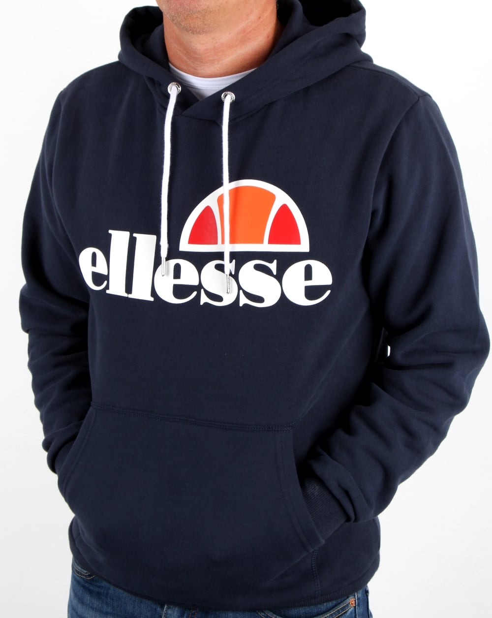 Ellesse – Kapuzenjacke mit Logo in Marineblau