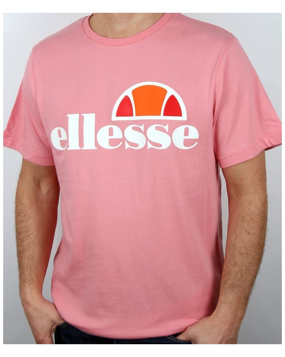 Ellesse – T-Shirt mit Logo in Bonbonrosa