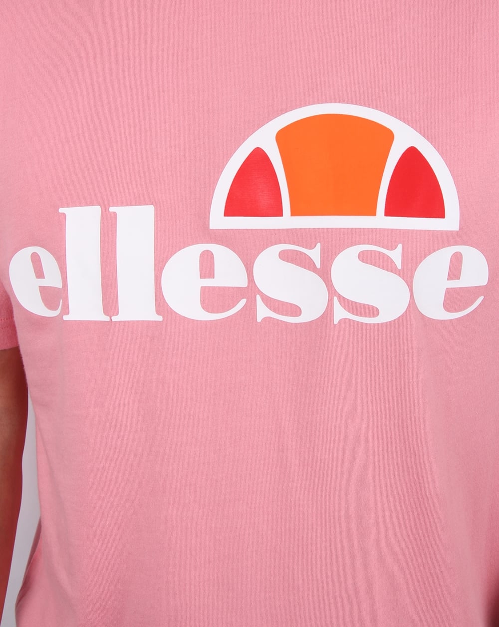 Ellesse – T-Shirt mit Logo in Bonbonrosa