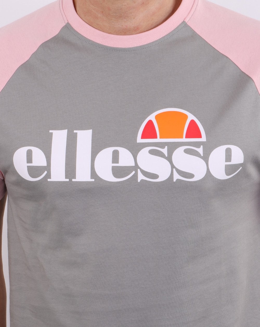 Ellesse Logo T-Shirt Grau/Rosa