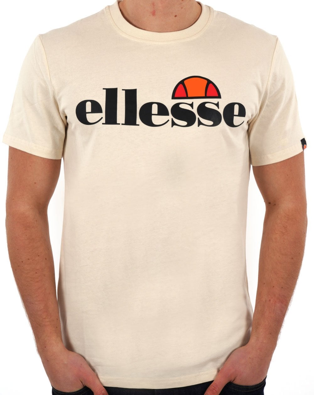 Ellesse – T-Shirt mit Logo in Off-White