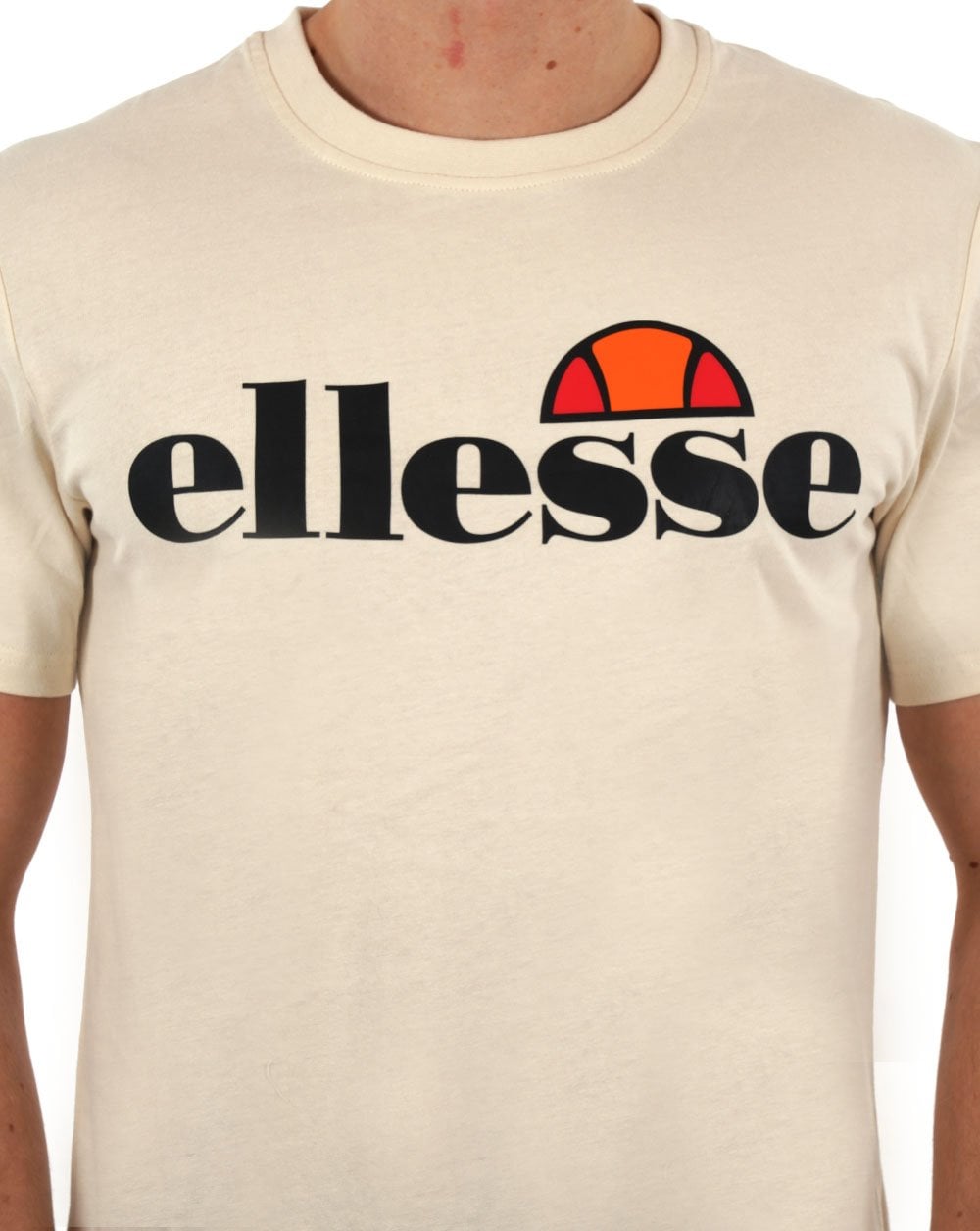 Ellesse – T-Shirt mit Logo in Off-White
