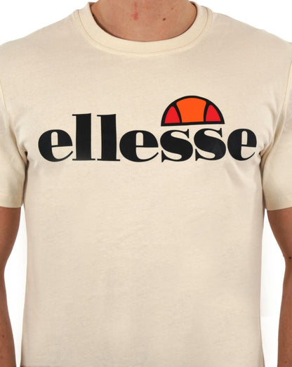 Ellesse – T-Shirt mit Logo in Off-White