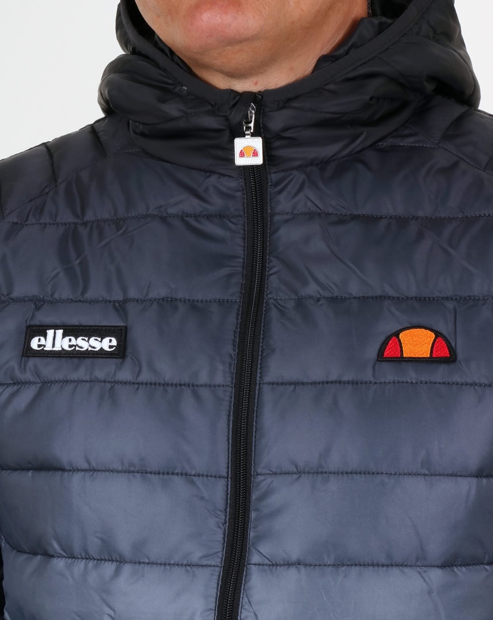 Ellesse Lombardy Bubble Fade Jacke Schwarz/Weiß