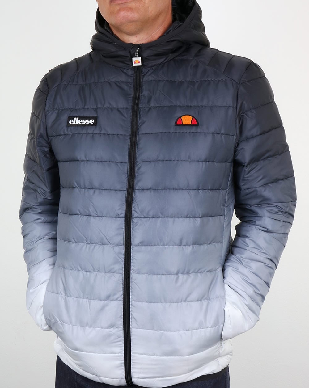 Ellesse Lombardy Bubble Fade Jacket Black/White