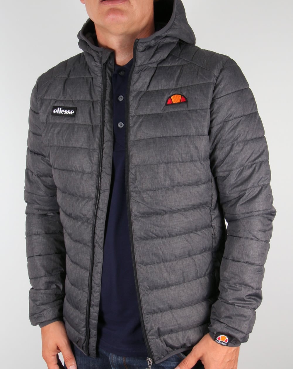 Ellesse – Lombardy Bubble-Jacke, Graphitgrau