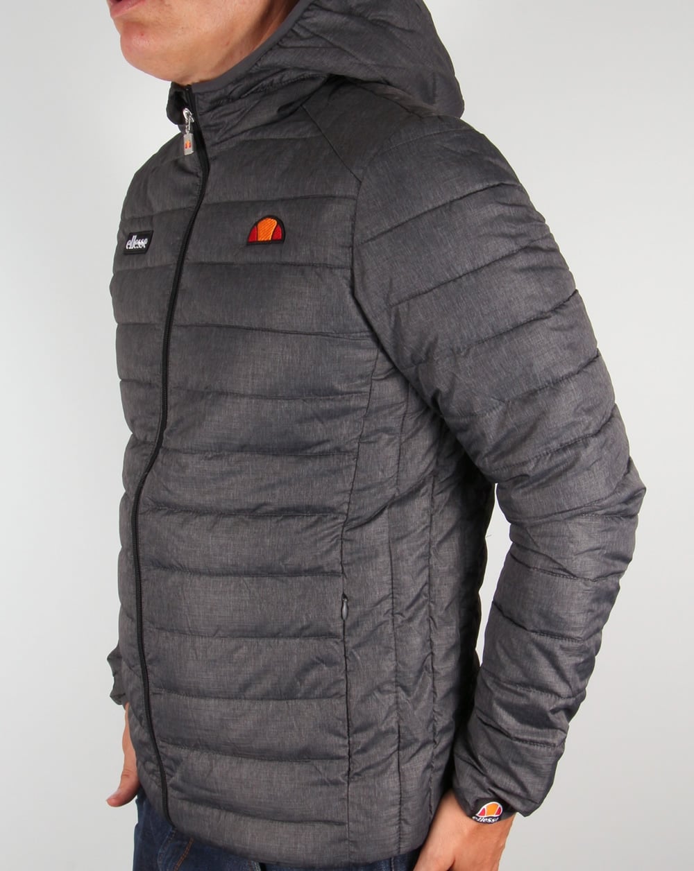Ellesse – Lombardy Bubble-Jacke, Graphitgrau