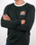 Ellesse Long Sleeve Ringer T Shirt Dark Green- White