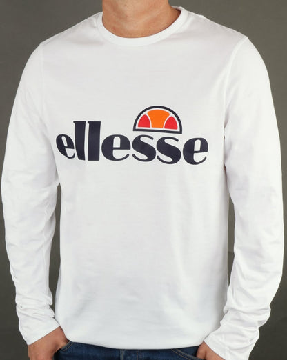 Ellesse Langarm-T-Shirt Weiß