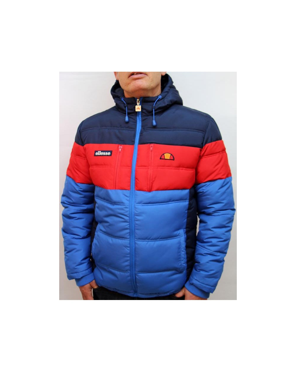 Ellesse Marinelli Padded Jacket Navy/red/royal Blue