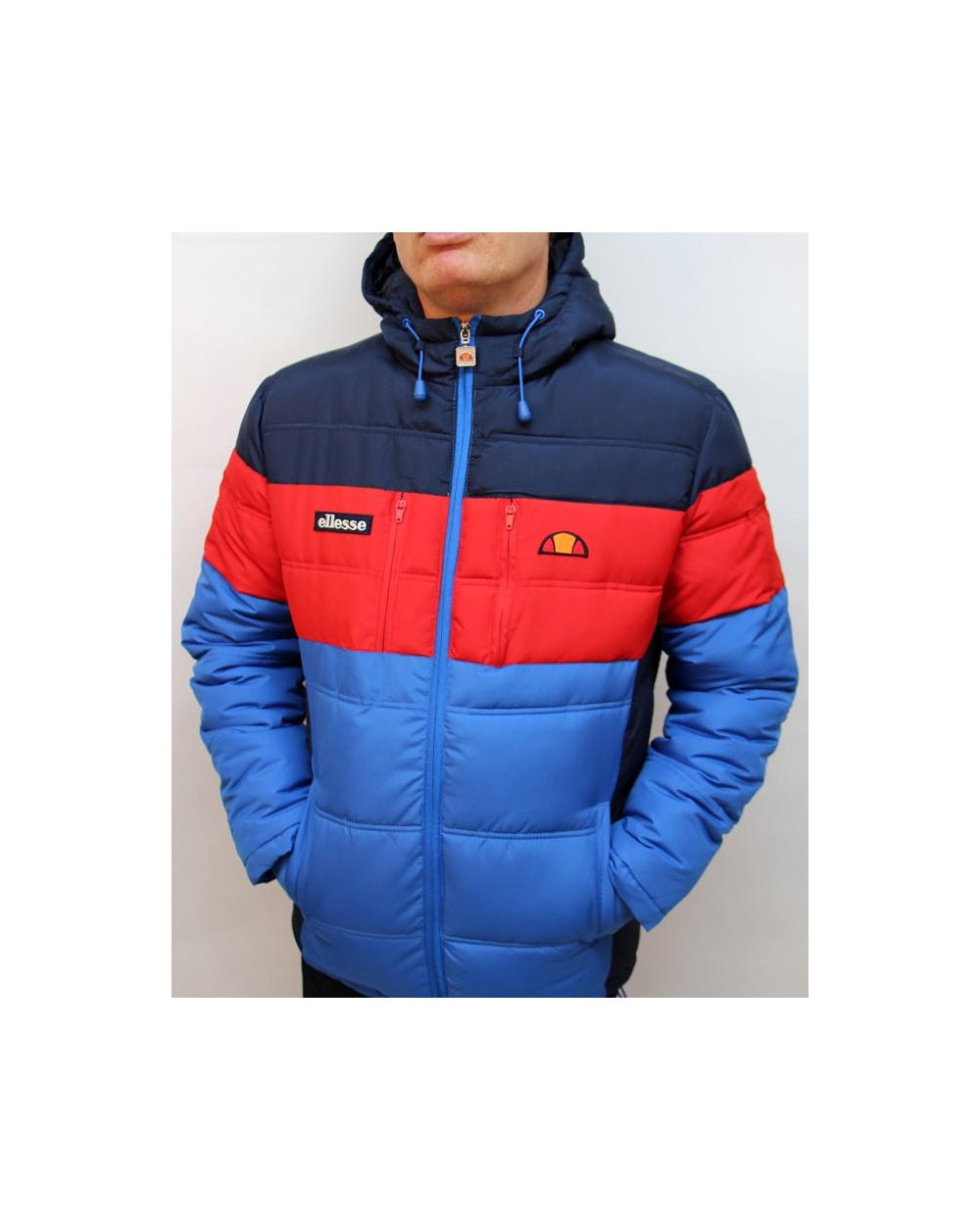 Ellesse Marinelli Padded Jacket Navy/red/royal Blue