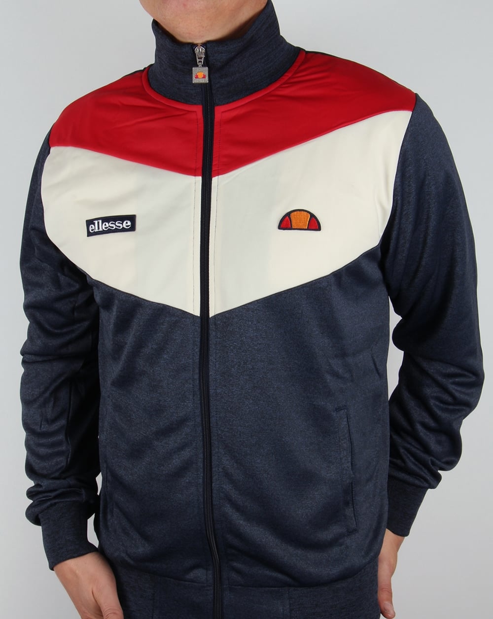 Ellesse – Marl Track Top – Marineblau/Rot/Weiß