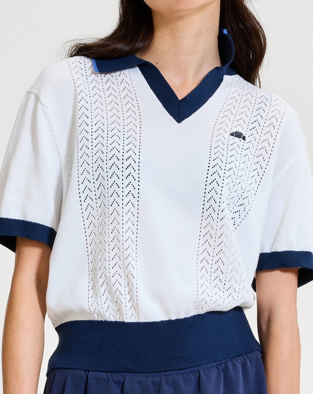 Ellesse Maurices Strick-Poloshirt Weiß