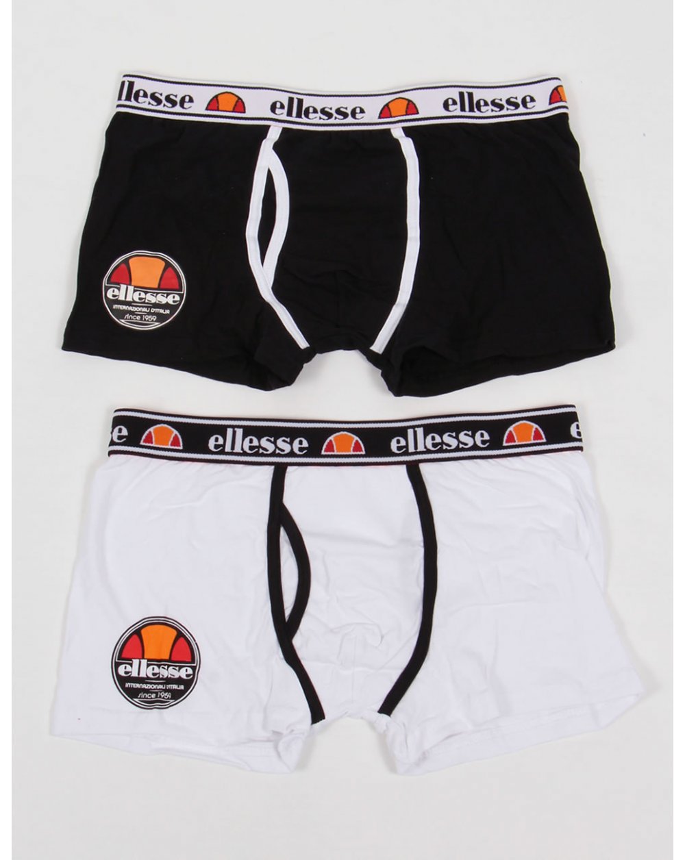 Ellesse Mavone Boxershorts Doppelpack Weiß/Schwarz